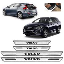 Soleira Porta Platinum Volvo Todos 4 Peças Prata Resinado