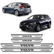 Soleira Porta Platinum Volvo Todos 4 Peças Prata Resinado