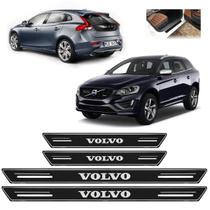 Soleira Porta Platinum Volvo Todos 4 Peças Preto Resinado