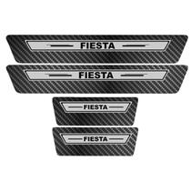 Soleira Porta Premium Prata Carbono Fiesta 11 2012 2013 2014