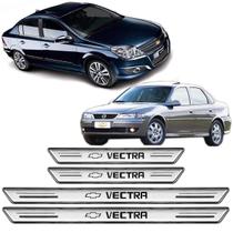 Soleira Premium Gm Vectra 1993 A 2011 4 Peças Prata Sp094