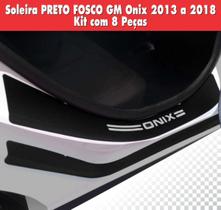 Soleira Preto Fosco Gm Onix 2013 A 2018 - Kit Com 8 Peças