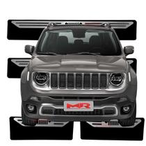 Soleira Proteção Porta Aço Inox Adesivo Preto Jeep Renegade Soleira Proteção Porta Aço Inox Adesivo Preto Jeep Renegade