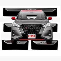 Soleira Proteção Porta Aço Inox + Adesivo Preto Nissan Kicks Soleira Proteção Porta Aço Inox + Adesivo Preto Nissan Kicks