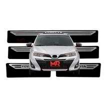 Soleira Proteção Porta Aço Inox + Adesivo Preto Toyota Yaris Soleira Proteção Porta Aço Inox + Adesivo Preto Toyota Yaris