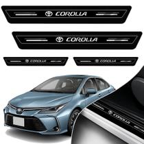 Soleira Protetor Porta Platinum Toyota Corolla 2020 2021 2022 - Emblema Tech