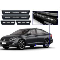 Soleira Protetora Porta Platinum Vw Virtus Sedan 2018 Preto