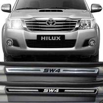 Soleira Resinada Premium Toyota Hilux Sw4 2006 07 08 09 10 11 12 13 14 15 8 Peças