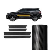 Soleira Tiggo Black Fibra 4d Preto Adesivo Protetor 4 Peças Soleira Tiggo Black Fibra 4d Preto Adesivo Protetor 4 Peças