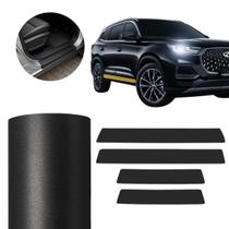 Soleira Tiggo Black Jateado Adesivo Protetor 4 Peças