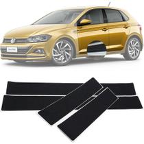 Soleira Vinil Blackout Para Volkswagen Polo 2018 19 20 21 4 Peças