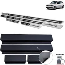 Soleira Volkswagen Gol Highline G6 G7 Preto Alto Relevo