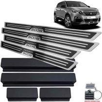 Soleiras Com Vinil Peugeot 5008 Preto Alto Relevo