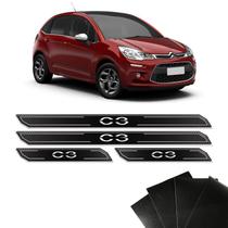 Soleiras Da Porta Citroen C3 2003 Até 2020 Com Black Over