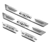 Soleiras de Aço Inox Escovado HONDA CIVIC Soleiras de Aço Inox Escovado HONDA CIVIC