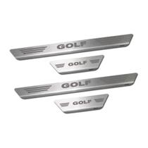 Soleiras de Aço Inox Escovado Volkswagen Golf 2017 em diante