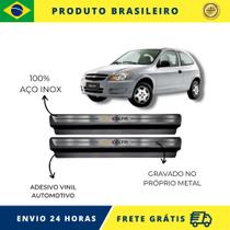 Soleiras de Carro 100% AÇO INOX do Chevrolet Celta 2 Portas ano 2000 Acima, serve com perfeição Premium Envio Rá - Metal Racing