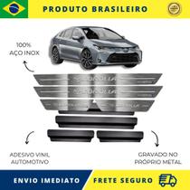 Soleiras de Carro 100% AÇO INOX do Toyota Corolla Hybrid 2019 acima, serve com perfeição Premium Envio Rápido Brasil - Metal Racing