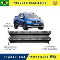 Soleiras de Carro 100% AÇO INOX do Volkswagen Saveiro Cross 2010 acima, serve com perfeição Premium Envio Rápido Brasil - Metal Racing
