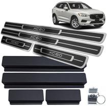 Soleiras de Portas Em Aço Inox Preto Volvo XC60 2018 A 2020