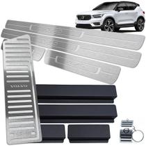 Soleiras + Descanso de Pé Volvo XC40 2018 A 2020 Inox Prata