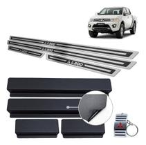 Soleiras Mitsubishi L200 Triton 2008/2017 Preto Alto Relevo