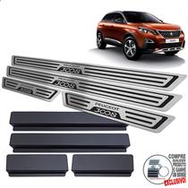 Soleiras Vinil Peugeot 3008 2017/2022 Preto Baixo Relevo