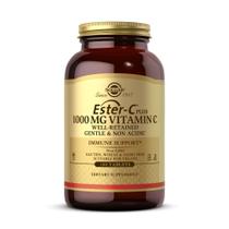 Solgar Ester-C Plus 1000 mg de vitamina C (complexo de ascorbato), 180 comprimidos - Suave no estômago e não ácido - Antioxidante e suporte ao sistema imunológico - Não OGM, Vegano, Sem glúten, Kosher - 180 porções