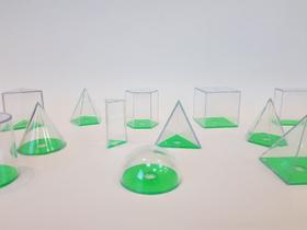 Sólidos Acrílico Exploração Das Figuras Geome C/ 17 Pçs - Mmp