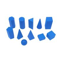 Sólidos Geométricos 11 peças Brinquedo Pedagógico Matemática em Madeira - Jottplay - 4 anos