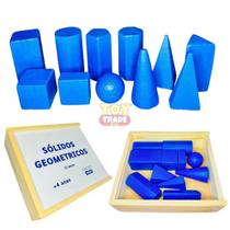 Sólidos Geométricos 11 Peças em Madeira Brinquedo Educativo Infantil Didático Escolar Toy Trade Sólidos Geométricos 11 Peças em Madeira Brinquedo Educativo Infantil Didático Escolar Toy Trade