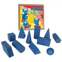 Sólidos geométricos 11 peças em madeira - simque - 555