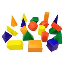 Sólidos Geométricos Planificados Papel Cartão Modelo Aluno