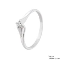 Solitário Ocean White Pedra 2,5mm em Ouro 18k Solitário Ocean White Pedra 2,5mm em Ouro 18k