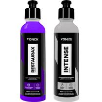 Solução Completa para Renovar, Proteger, Brilho e Dar Acabamento Profissional aos Plásticos Restaurax e Intense Vonixx