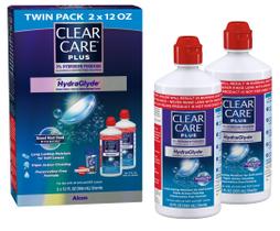 Solução de limpeza Clear Care Plus com estojo de lente 360mL x2