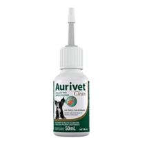 Solução Otológica Aurivet Clean para Cães e Gatos com 50 ml