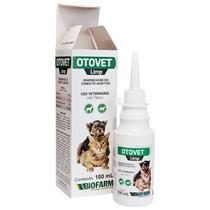 Solução Otológica Cães E Gatos Biofarm - Otovet Limp 100ml Solução Otológica Cães E Gatos Biofarm - Otovet Limp 100ml