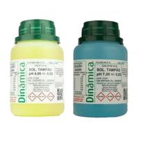 Solução Phmetro Tampão Buffer Calibrador Para calibração Ph 4 E 7 Soluções Prontas Para Uso - 250mL
