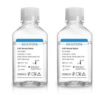 Solução salina CryoKing 0,9% normal de 500 mL x 2 frascos para uso em laboratório