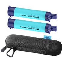 Soluções de membrana de palha de filtro de água com estojo de armazenamento x2