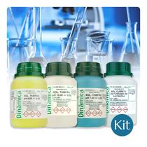 Soluções Tampão Phmetro Kit Calibrador Ph 4, 7, 10 KCl 3M Medidores 3 Soluções Tampão e 1 KCl 250ml