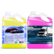Solupan concentrado desengraxante automotivo 5l + shampoo super concentrado com cera de carnauba 5l Solupan concentrado desengraxante automotivo 5l + shampoo super concentrado com cera de carnauba 5l
