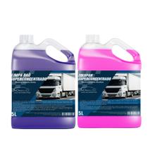 Solupan desengraxante concentrado + limpa bau concentrado carro e moto 5 litros rende 50 litros