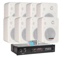 Som Ambiente Amplificador 1000 + 8 Caixas MSB60 Hayonik Brancas Som Ambiente Amplificador 1000 + 8 Caixas MSB60 Hayonik Brancas