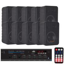 Som Ambiente Amplificador LSA7000-Pro Leson + 10 Caixas MSB60 Hayonik