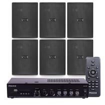 Som Ambiente Bluetooth Amplificador Receiver Frahm Slim 2000 Com 6 Caixas Ps200 Frahm Som Ambiente Bluetooth Amplificador Receiver Frahm Slim 2000 Com 6 Caixas Ps200 Frahm