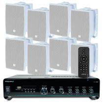 Som Ambiente Bluetooth Tv Usb Academia Lojas Empresas + 8 Caixas Jbl Potente Top