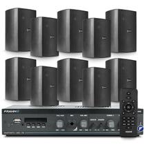 Som Ambiente Interno e Externo Bluetooth Usb Sd + 10 Caixas Acustica Som Ambiente Interno e Externo Bluetooth Usb Sd + 10 Caixas Acustica