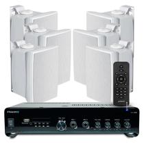Som Ambiente Jbl Area Piscina 06 Caixas Jbl C521 + Amplificador Bluetooth Usb Sd Controle Remoto